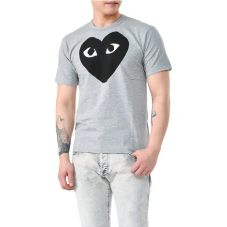 CDG T Shirts Unisex Gray-3