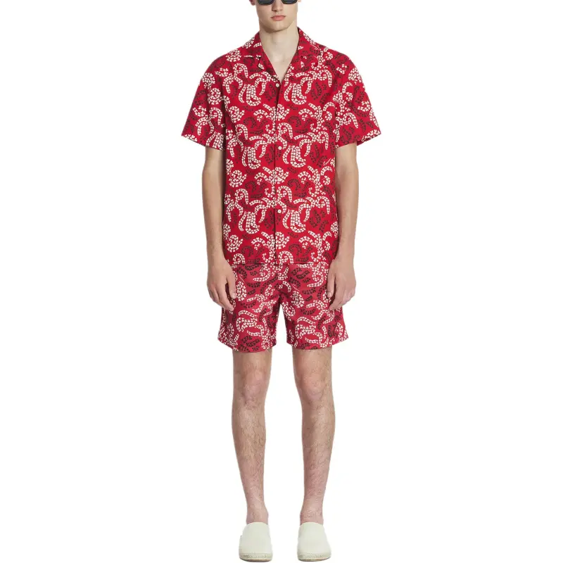 Lanvin Leaf print Swim Shorts-1