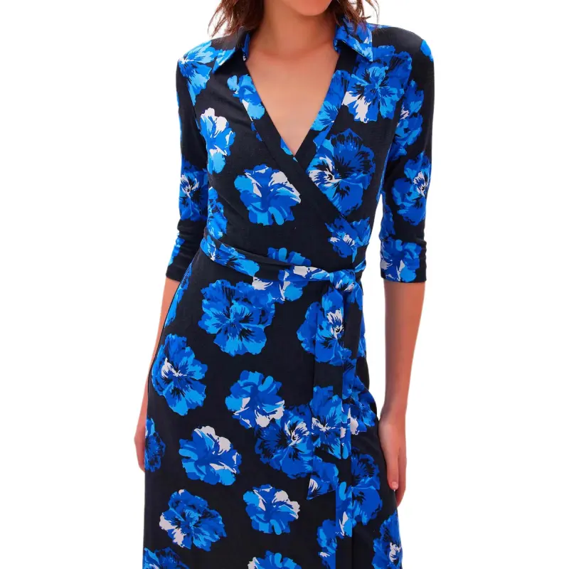 DVF Diane Von Furstenberg Short-Sleeved Dresses Women's Blue-4