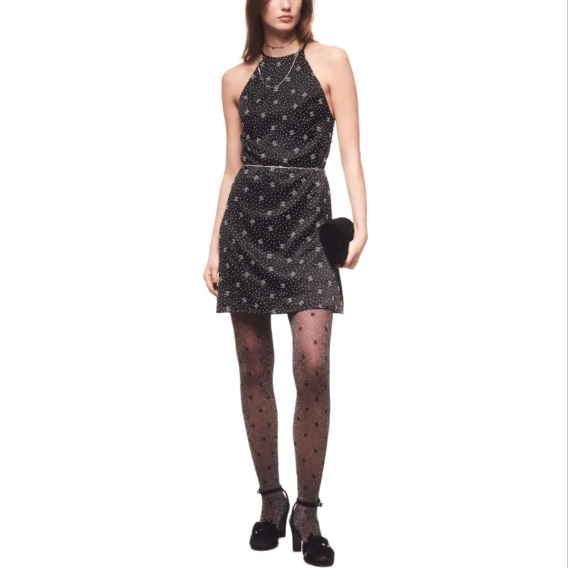 CHANEL FW24 Sleeveless Dress Women's Black White-1