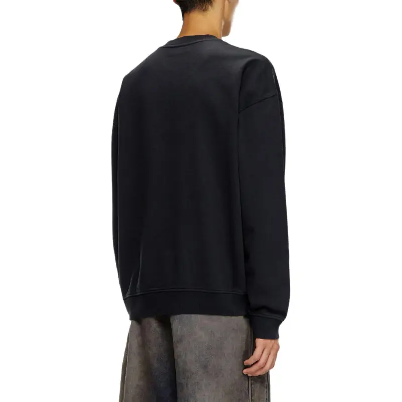 DIESEL S Boxt N5 Distressed Flocked Logo Sweatshirt-3