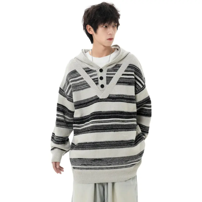 TONYKRZ Sweater Unisex Black Gray Color-2