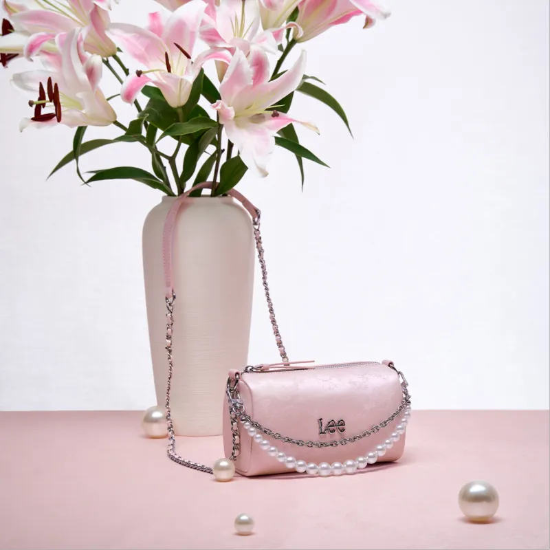 Lee PU Shoulder Bag Regular Women's Pink/Silver-4