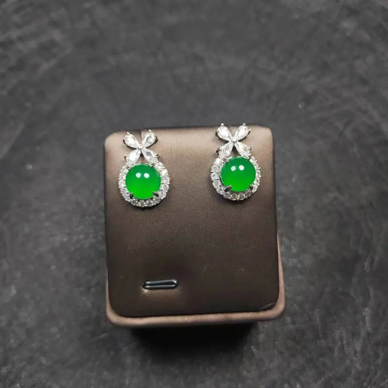 JUNWEN Chalcedony Stud Earrings Women's-3
