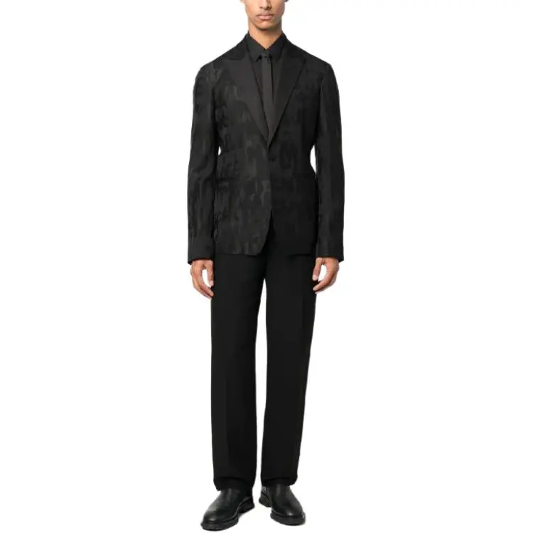 Alexander McQueen Logo Jacquard Tailored Blazer-2