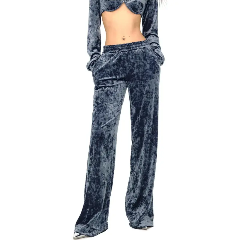 NAWS Casual Pants Women's Midnight Gray Blue-5