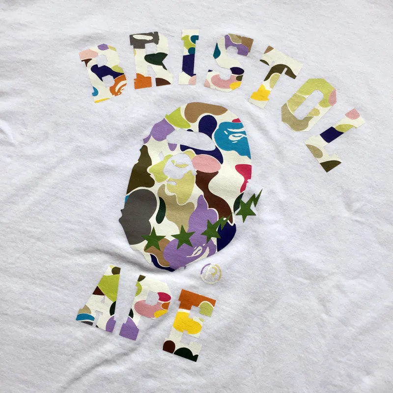 A BATHING APE X F.C.R.B. Multi Camo College Tee-1