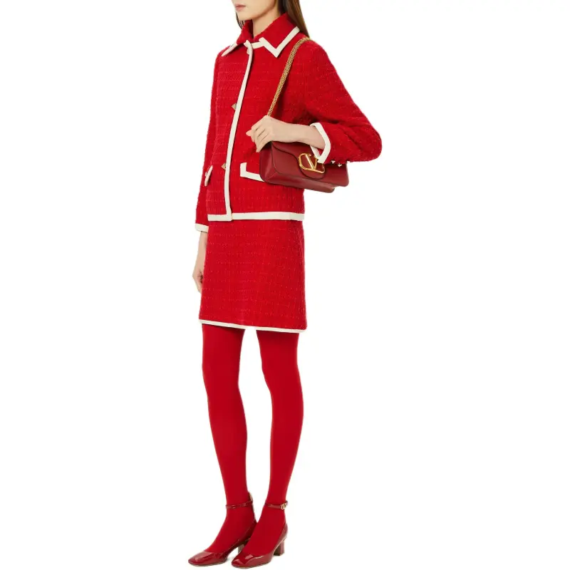 Valentino Valentino ROSSO Chinese New Year FW22 Casual Long Skirts Women's Red-3