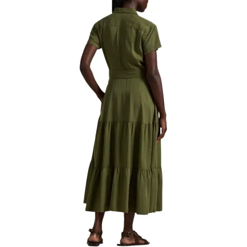 Polo Ralph Lauren Short Sleeved Dresses Women's Green-2