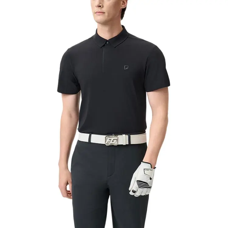 FILA Golf Series SS25 Polo Shirt Men's Pitch Black-2