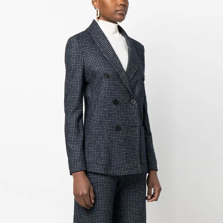 EMPORIO ARMANI Double Breasted Checked Jacket-3