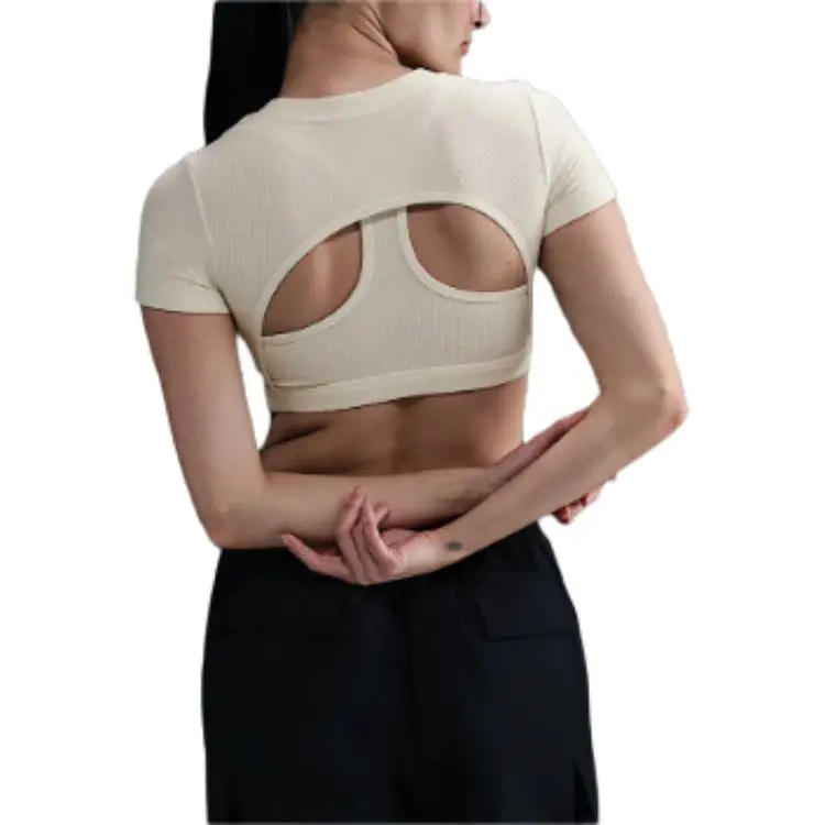 Nike Clothing T Shirts Women's Beige-1