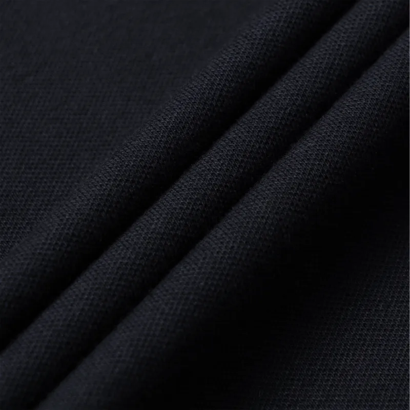EMPORIO ARMANI Long sleeved Stretch Piqué Polo Shirt With Micro Eagle Embroidery-5