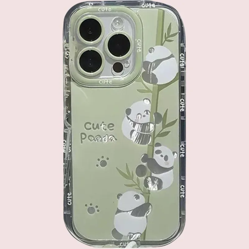 Wei Xin Acrylic Material Hug Bamboo Panda Phone Cases Compatible With IPhone 16/15 Pro Max/Apple 13/14 Pro/Max-1