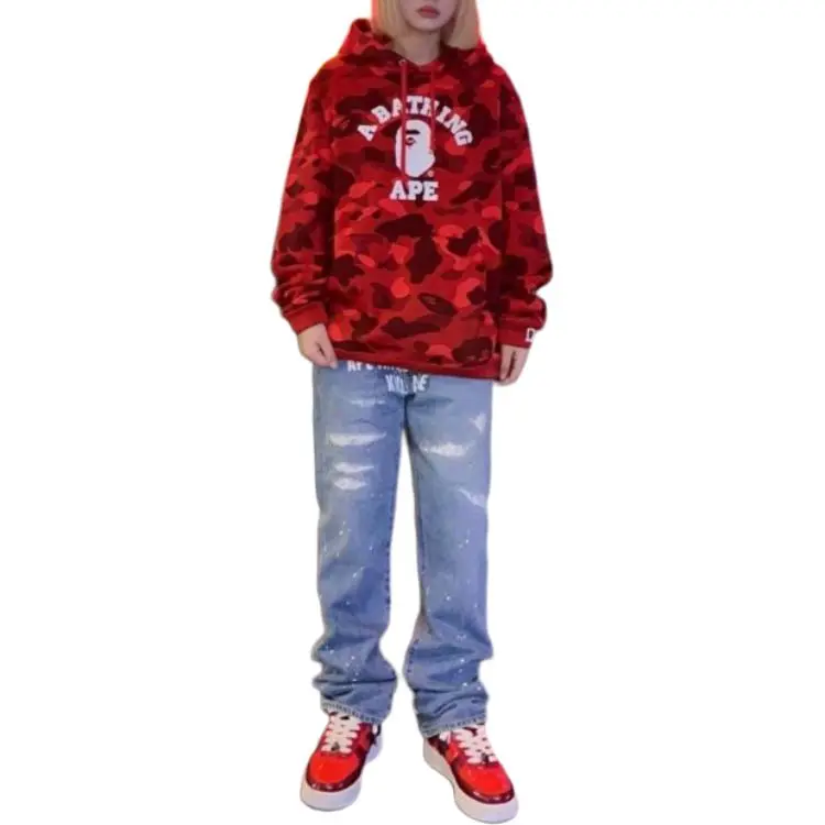 Bape Color Camo College Pullover Hoodie-5
