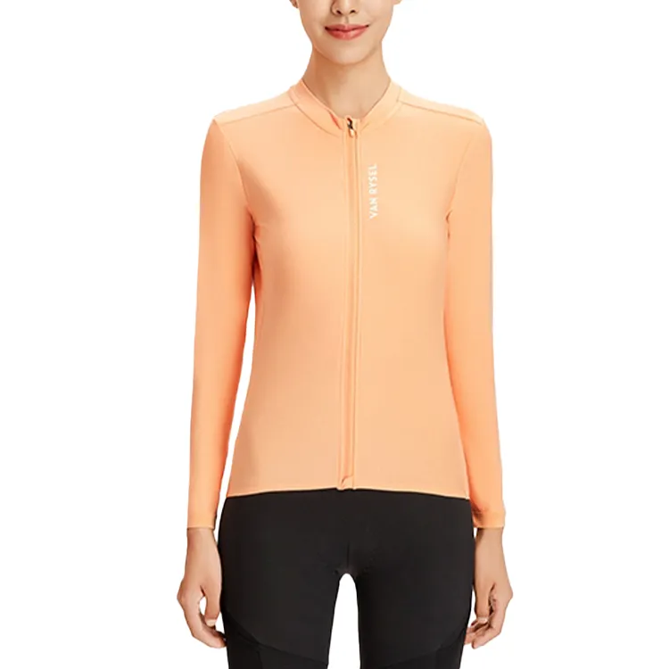 DECATHLON VAN RYSEL Cycling Clothing Unisex Peach Orange/Snow-2