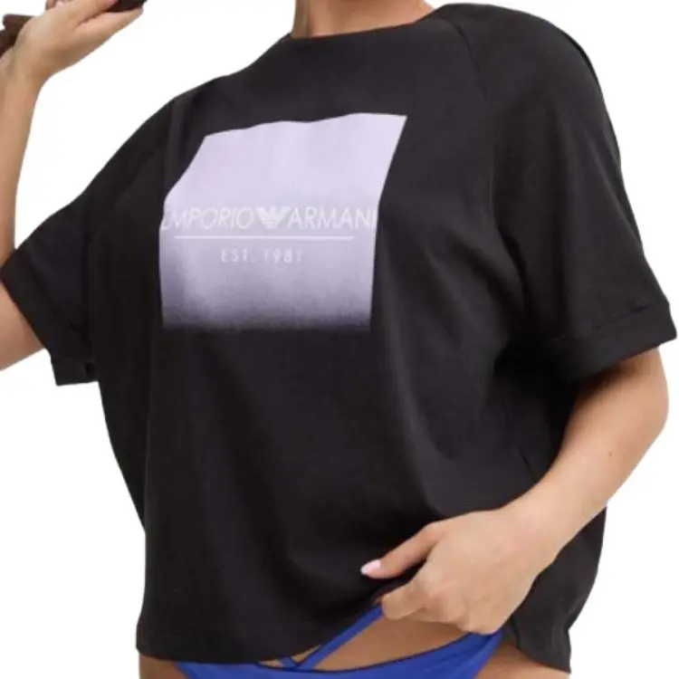 EMPORIO ARMANI SS24 Regular T Shirt Women's Black-3