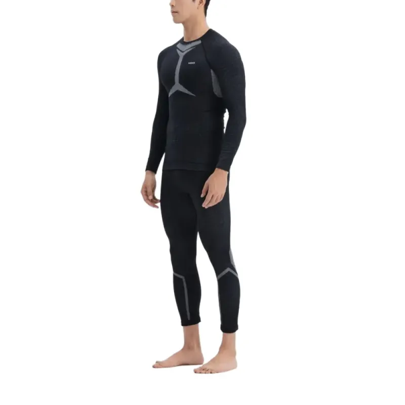 DECATHLON WEDZE Undershirt Men's Smoky Black/Snow-2