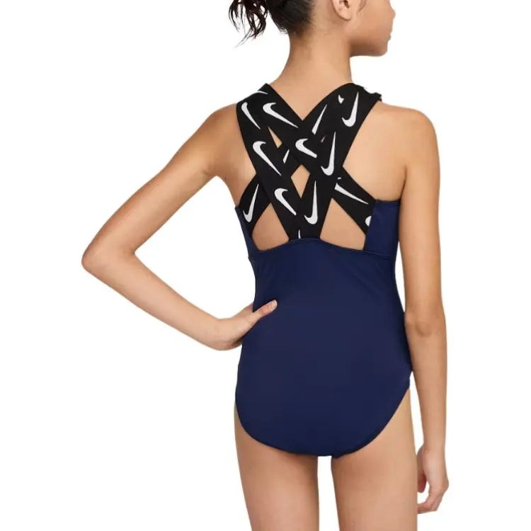 Nike Gymnastics Navy Strappy Performance Leotard-1