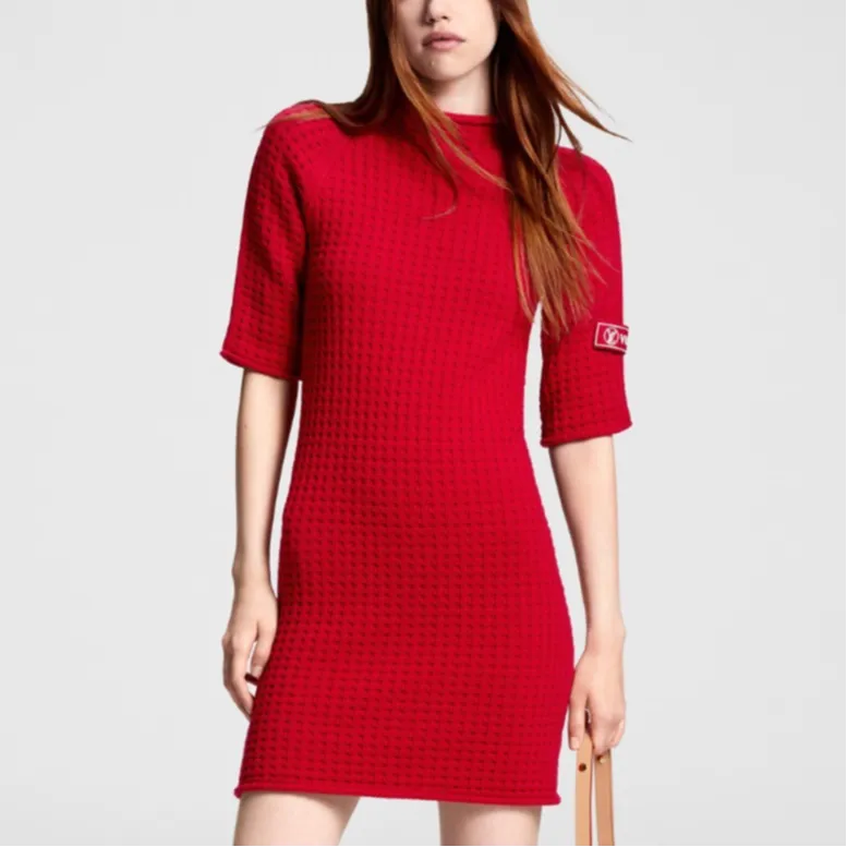 LOUIS VUITTON Waffle Knit Dress-3