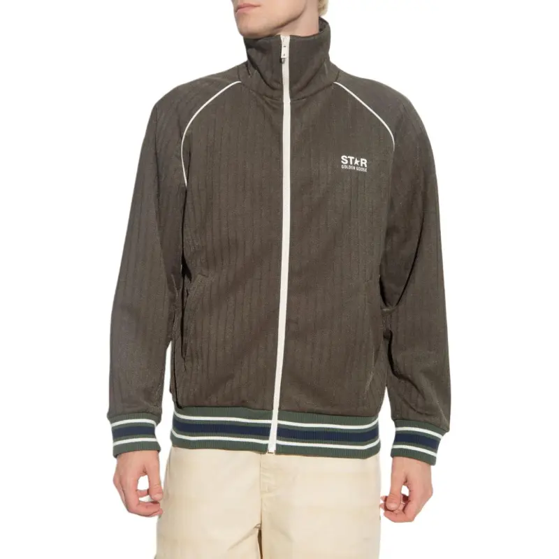 Golden Goose Logo Printed Zip Up Sweatshirt-2