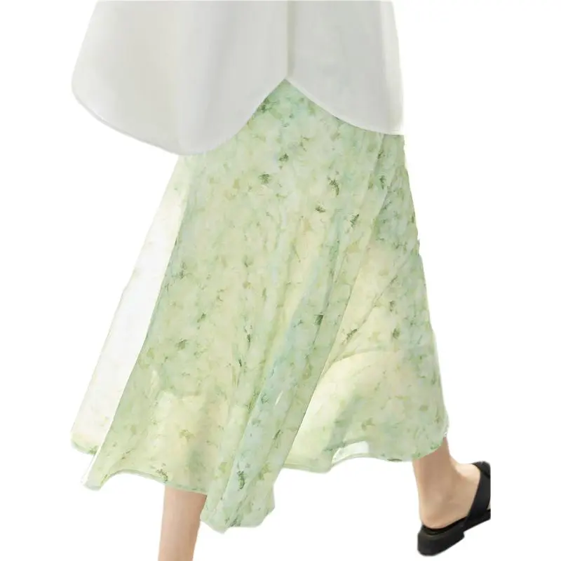 DIALOGUE Casual Long Skirt Women's-4