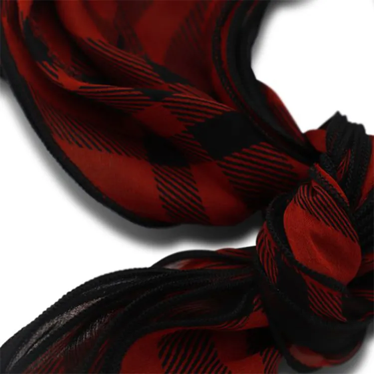 Burberry Checked Ruffled-Detail Scarf-1