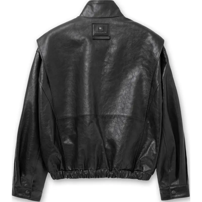 WOOYOUNGMI Leather Jacket Men's Black-1
