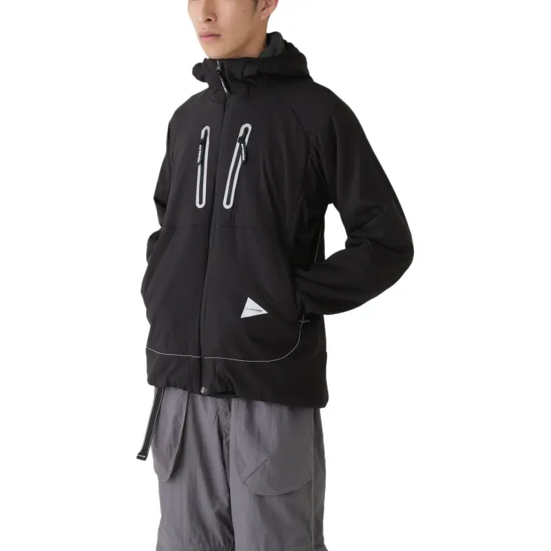 And Wander Puffer Jacket Unisex Black-3