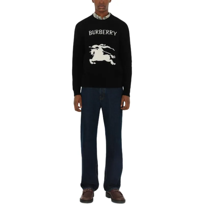 Burberry Ekd Intarsia Knit Crewneck Jumper-1