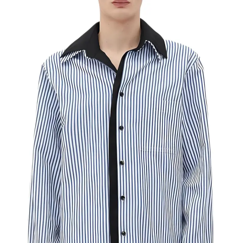 Bottega Veneta Double Layered Striped Shirt-5