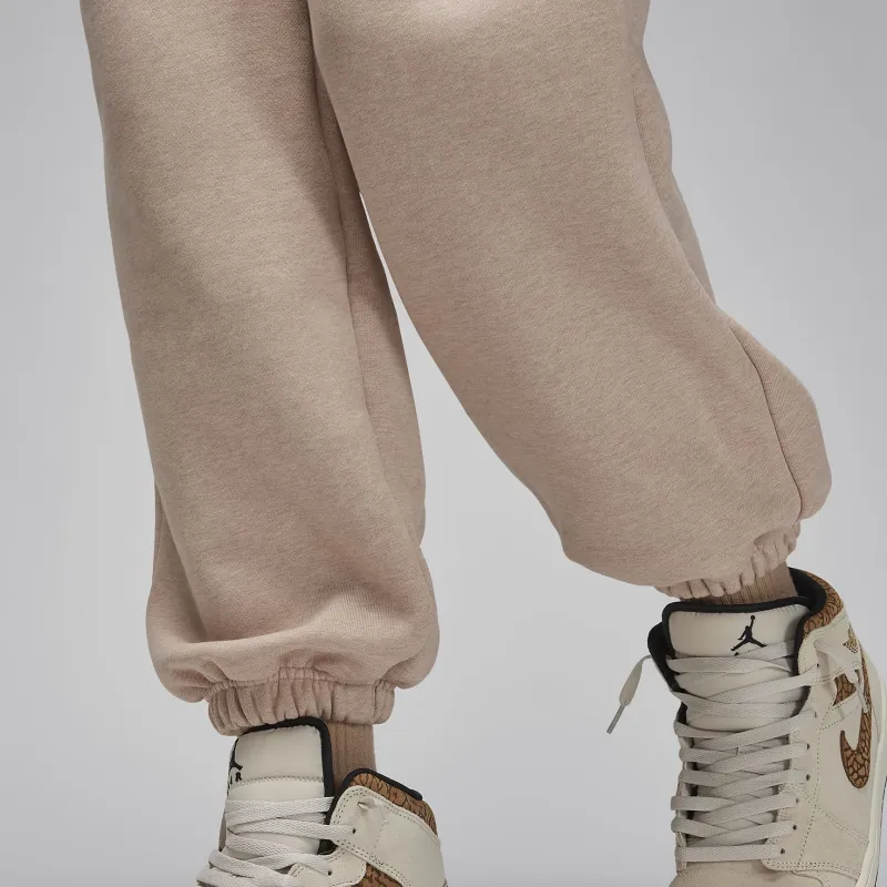 Jordan Flight Fleece Knitted Sports Pants Women's Medium Brown-4