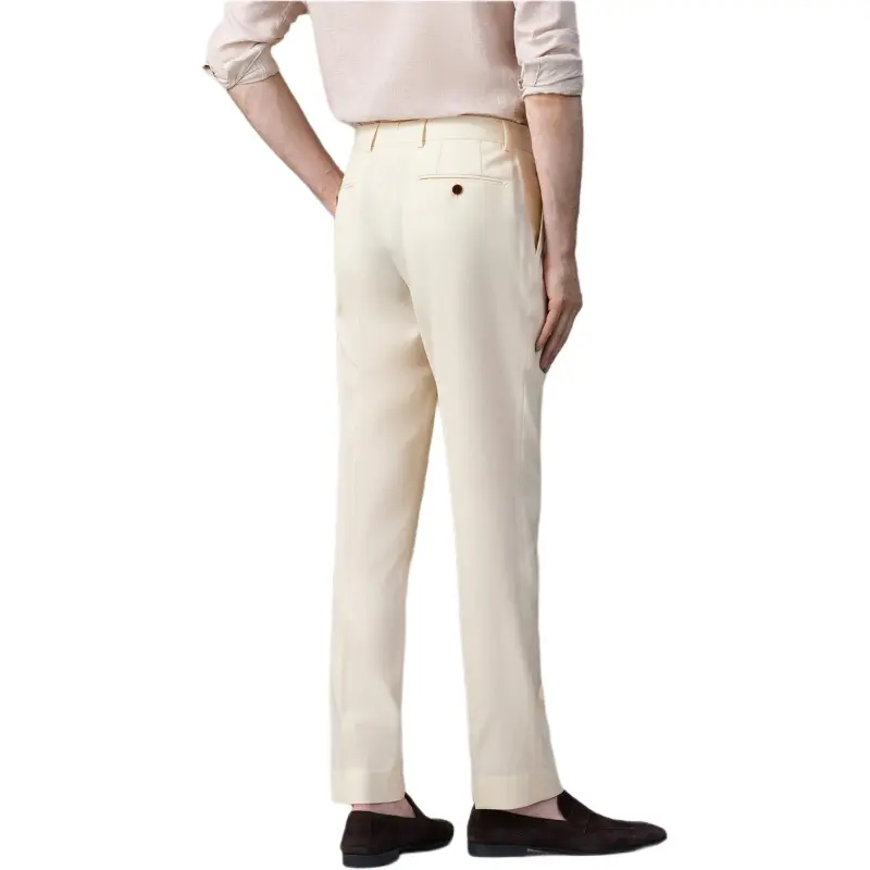 BY CREATIONS Suit Trouser Men's Milk White-1