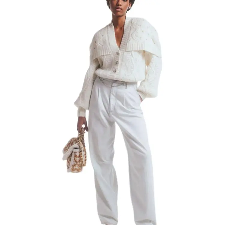CHANEL 21B Fall Winter Premium Handmade Workshop Knitwear Women's White-4