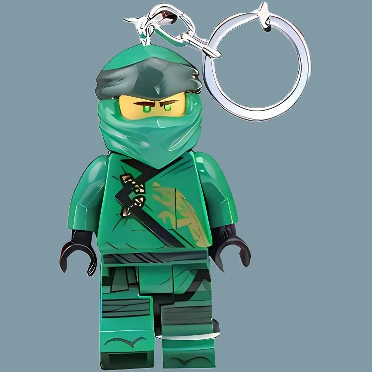 LEGO Green Ninja, Glow in The Dark Keychain Building Blocks 0 300pcs KE150-1