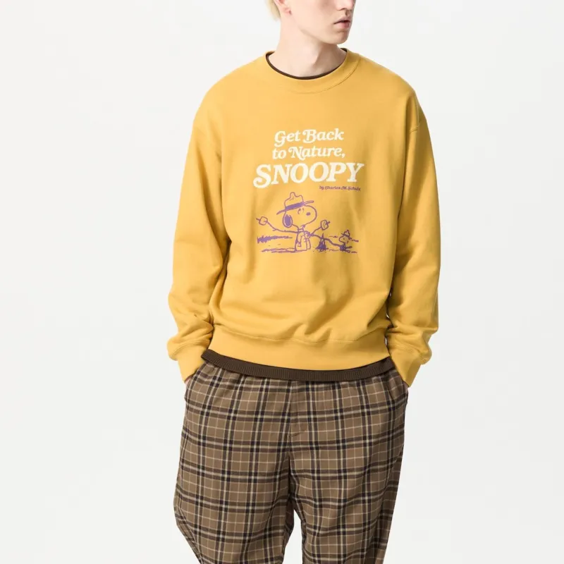UNIQLO PEANUTS Collaboration Sweatshirt Unisex Light Yellow-3