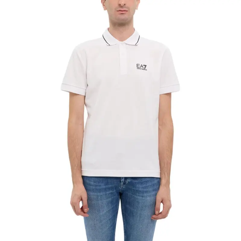EMPORIO ARMANI Logo Printed Short Sleeved Polo Shirt-1