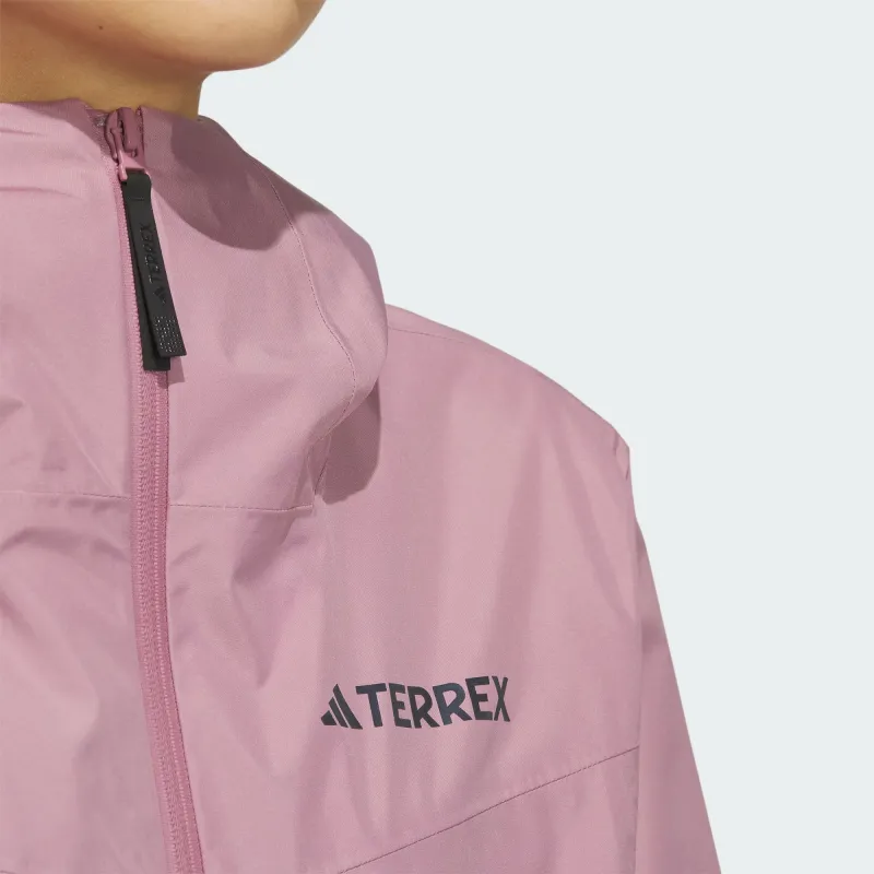 Adidas Waterproof And Windproof Windbreaker Jacket Women's Enchanted Purple Pink-4