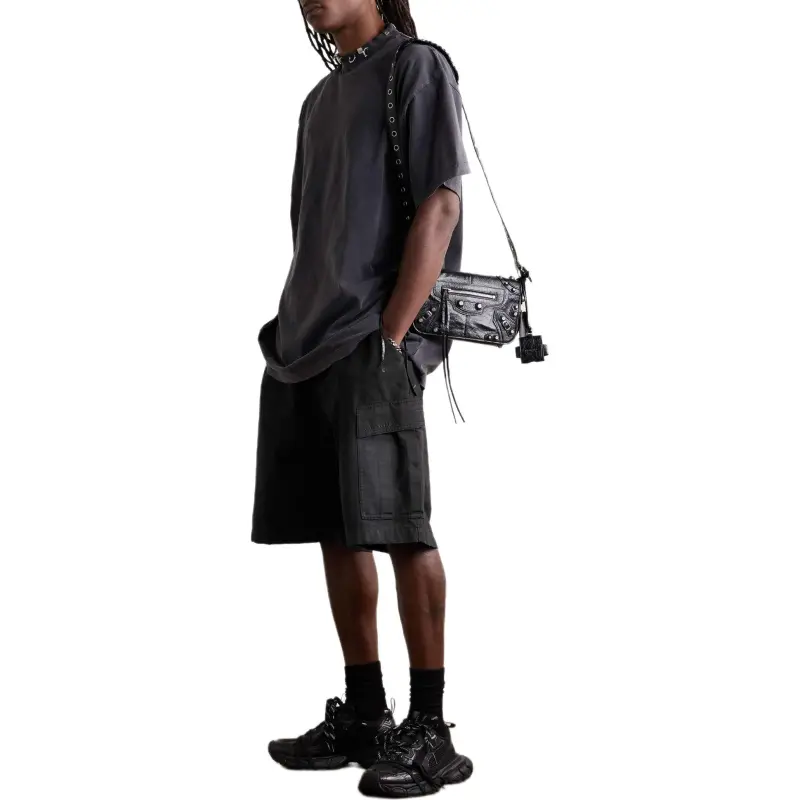 Balenciaga Faded Cotton Cargo Shorts-3