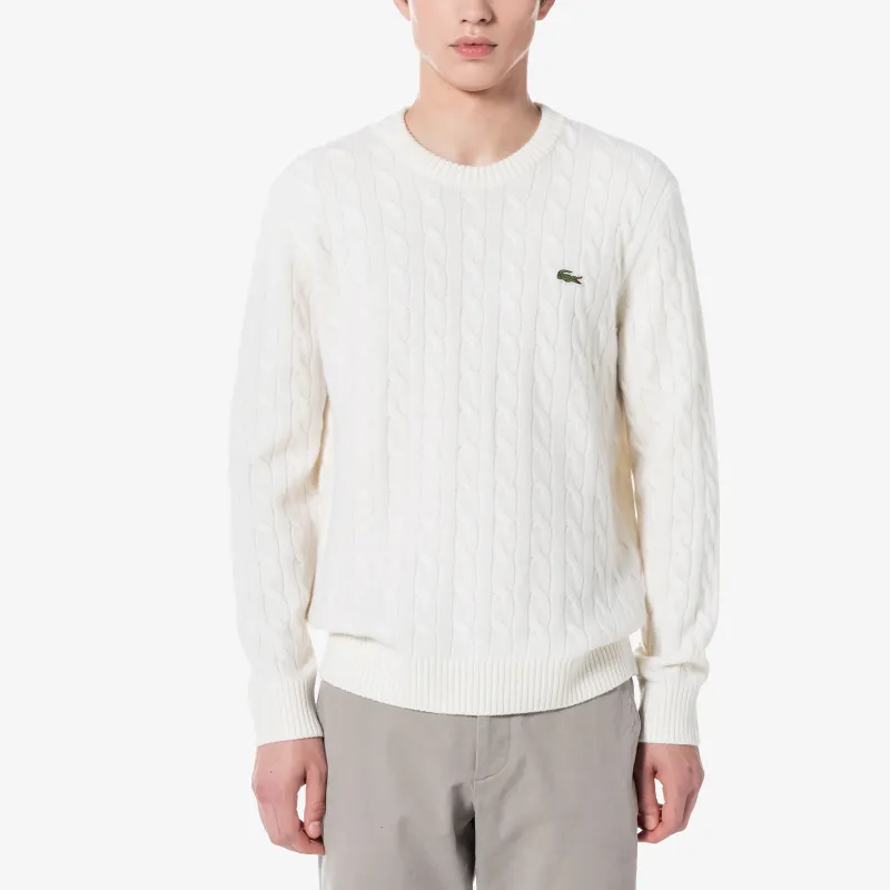 LACOSTE Sweater Men's Cream White-3