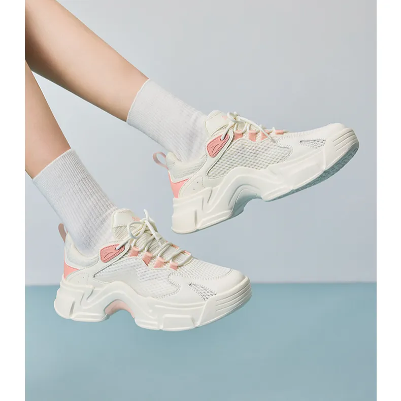 Anta Life Collection Bunny Abrasion Resistant Low Top Casual Shoes Women's White Pink-4