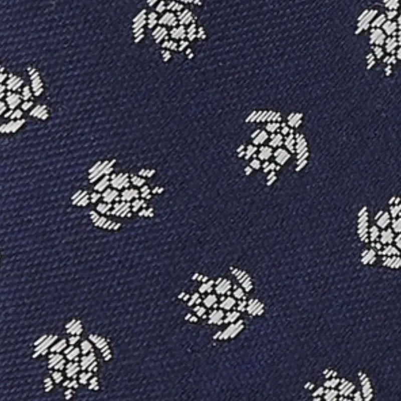 AMANI Mulberry Silk Ties Men's Dark Blue-2