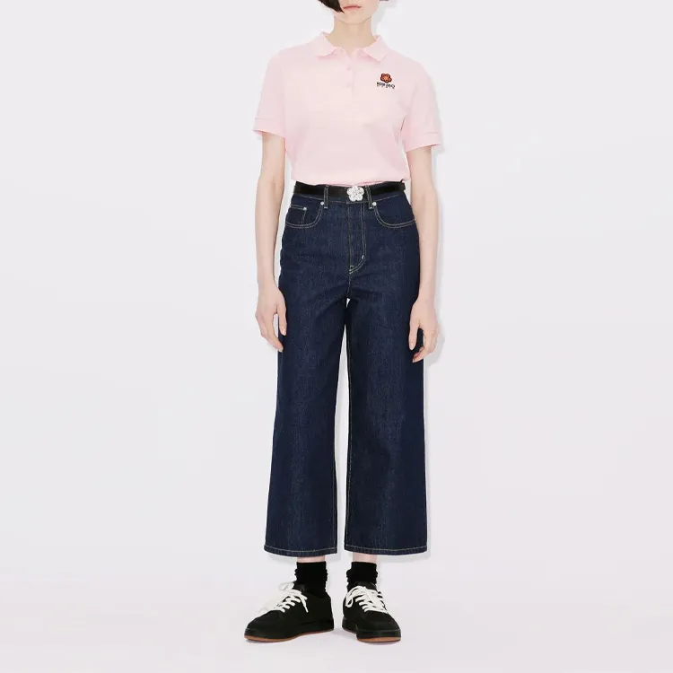 KENZO Sumire Cropped Wide Leg Jeans-2
