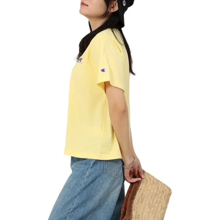 Champion T Shirt Women's Yellow-2