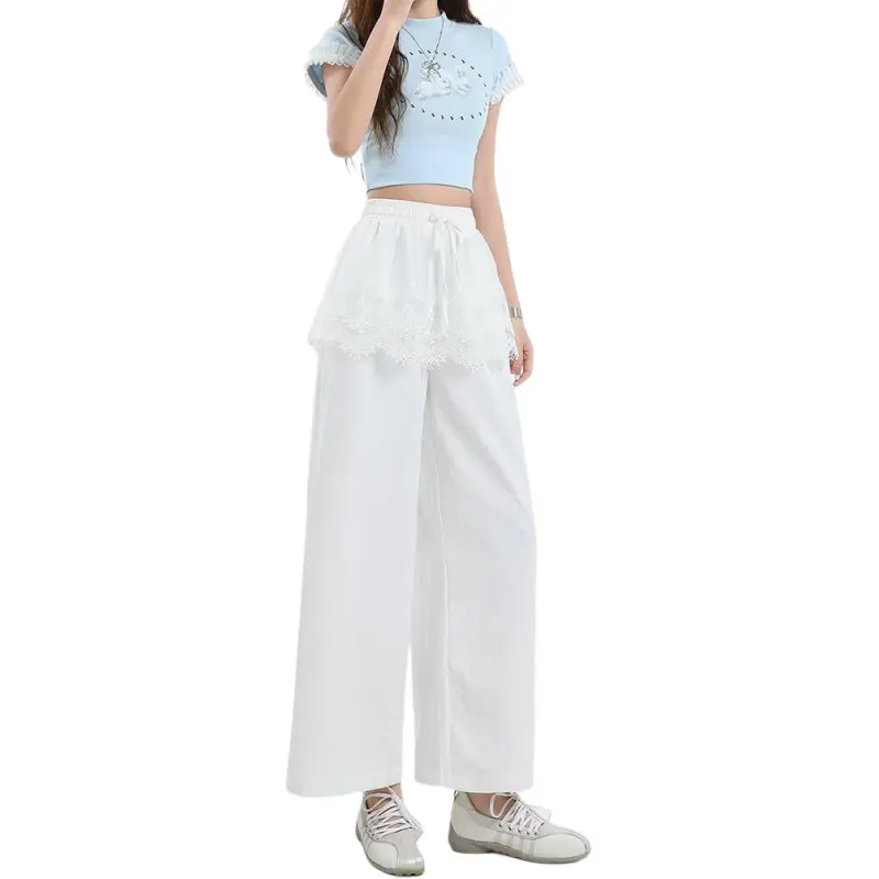 Concubine Zhu Casual Pants Women's White-3