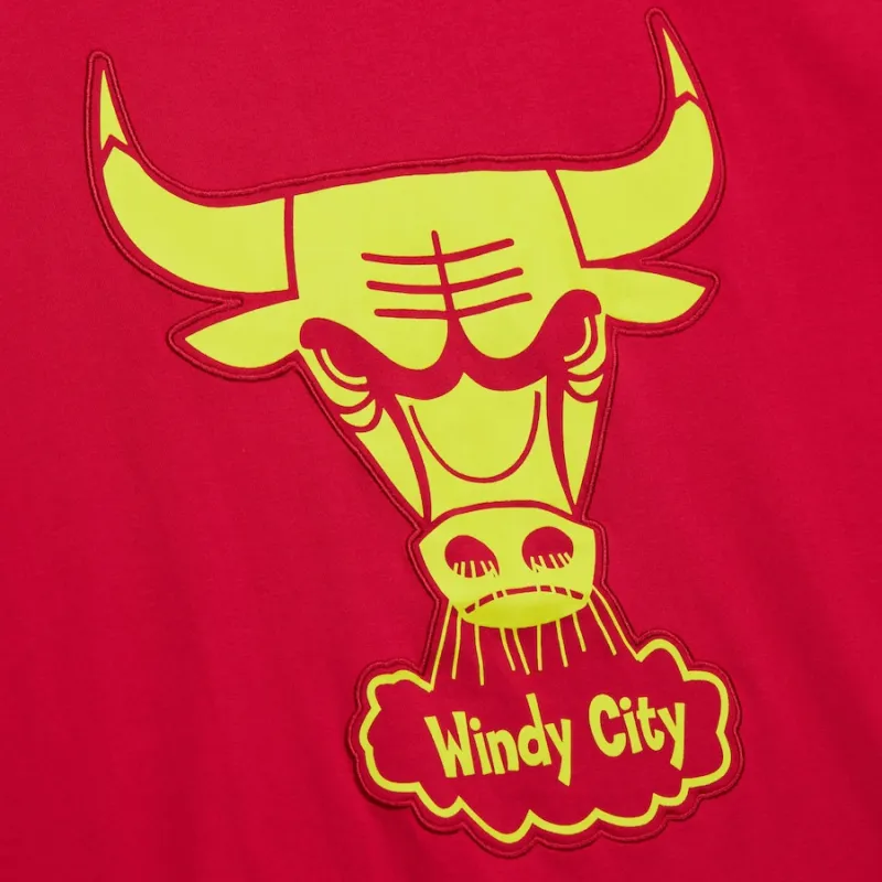 Mitchell & Ness x NBA Chicago Bulls T Shirt Men's Red-3