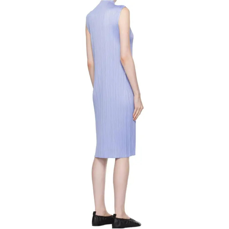 PLEATS PLEASE ISSEY MIYAKE Sleeveless Dress Women's Light Blue-4