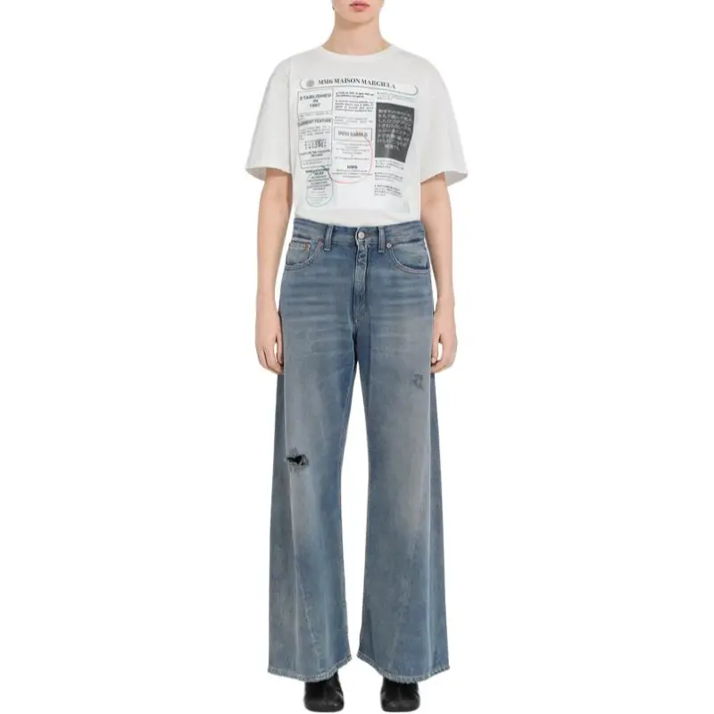 MM6 Maison Margiela Distressed Denim Jeans-1