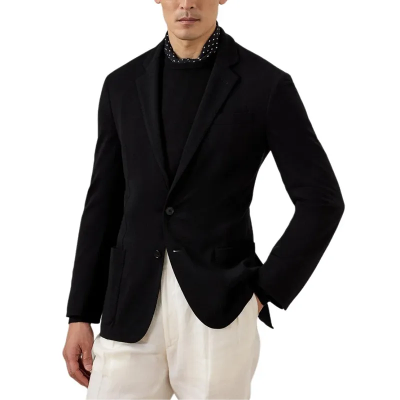 Polo Ralph Lauren Hadley Hand-Tailored Wool Sport Coat Business Suit Men's Black-1