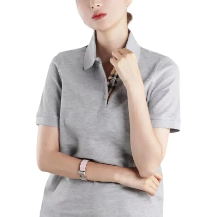 Burberry Polo Shirt Women's Gray-3